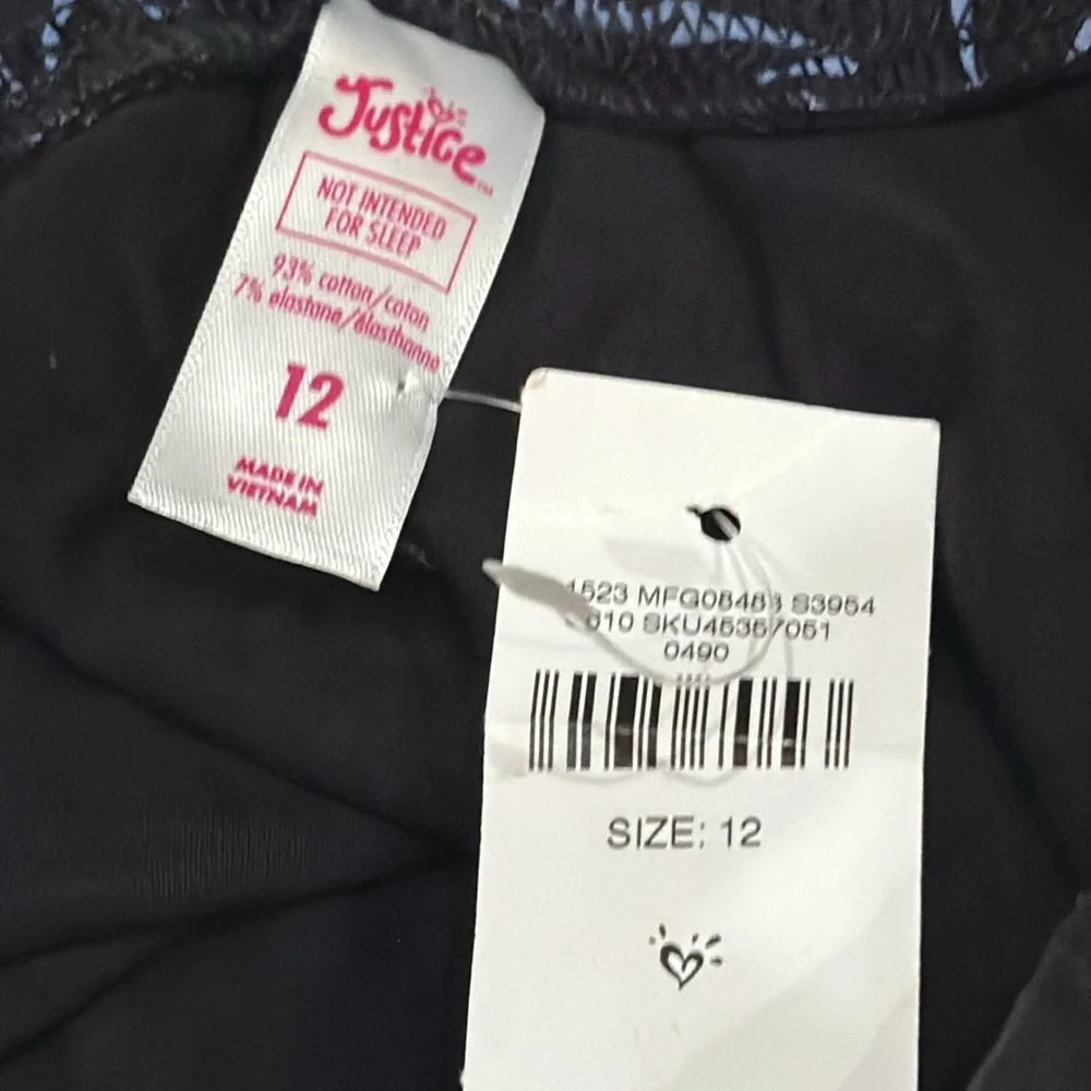 NWT JUSTICE Girls Unicorn Full Length Leggings | Size 12 | Rainbow Outline Print
